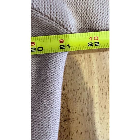 R Womens Chunky Knit V Neck Single Button Cardigan Sweater Mauve Pink Size 14-16 - Picture 11 of 12